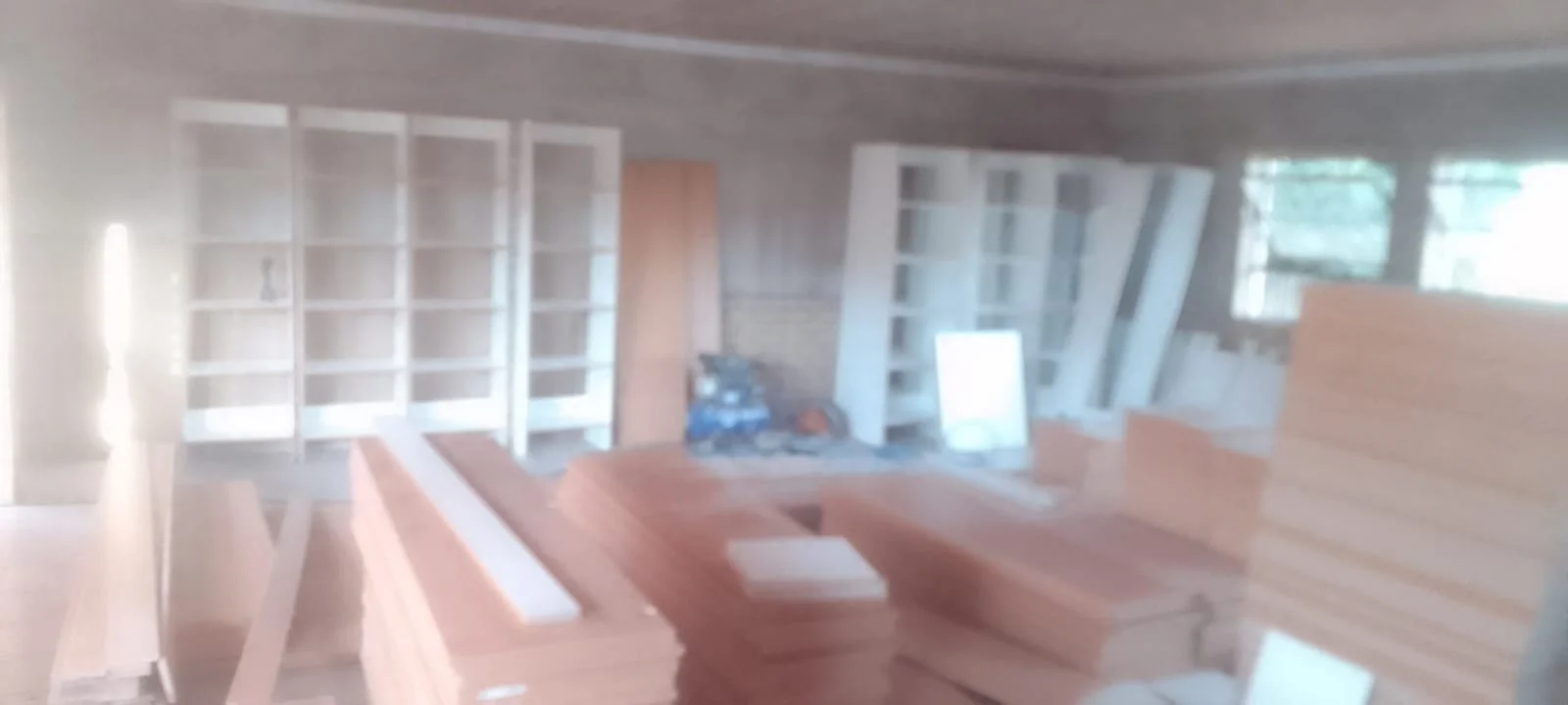 Cupboard assembly in progress by Z J Ceiling and Kitchen Masters